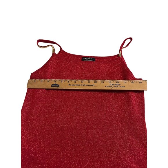 Y2k Michelle Antonelli Metallic Camisole Gold Metal Straps Silk Blend Tank Top - Picture 6 of 10